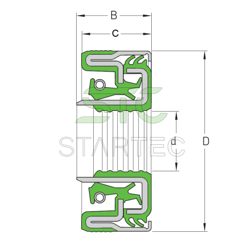 120X150X14/15.5 RWDR-CASSETTE